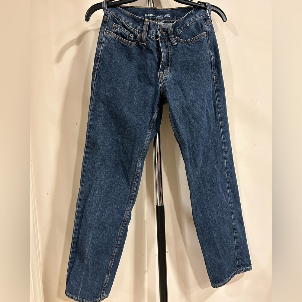 OLD NAVY Men's or Boys Blue Jeans Loose Size: 26 / 30